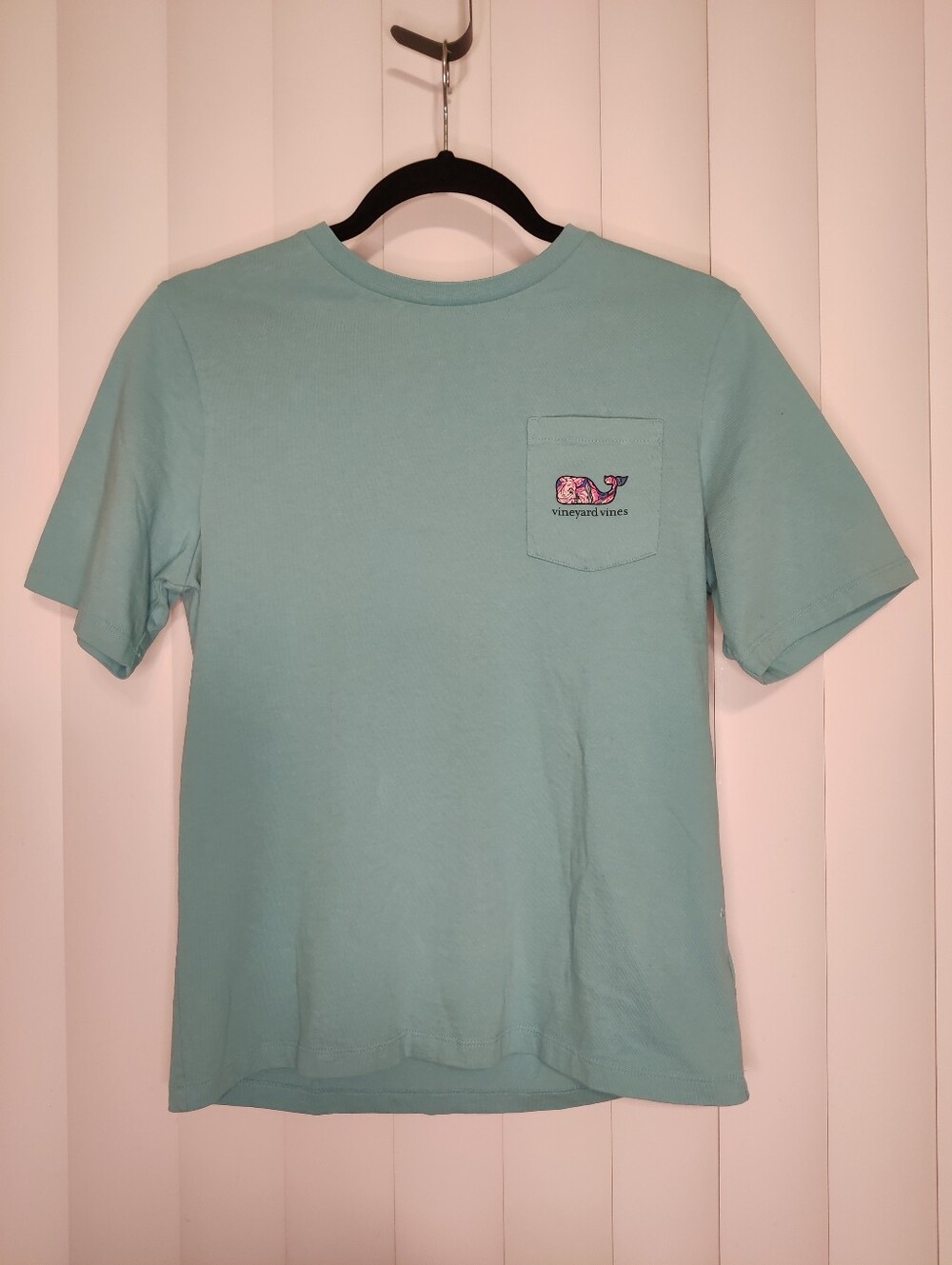 Vineyard Vines Light Blue Short Sleeve Tee with Logo